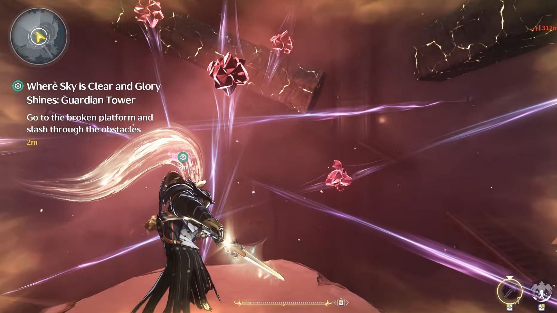 Use Hero's Rend to shatter the obstacles (Image via Kuro Games)
